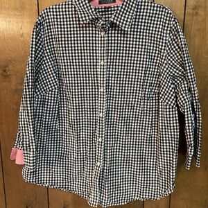 Ralph Lauren Black and White Checkered Blouse